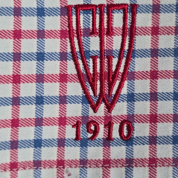 Johnnie-O Shirt Mens Medium Blue Red Plaid Button Up Prep-formance‎ Long Sleeve - Picture 5 of 12